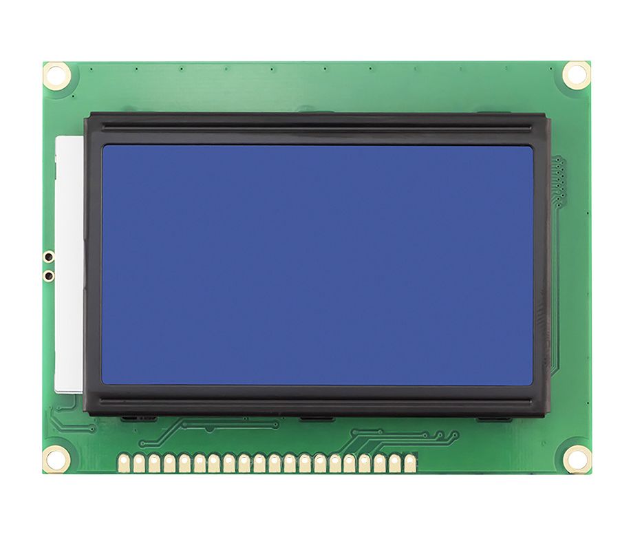 Display LCD 128x64 pixels module (wit op blauw) (LCD12864) bovenkant